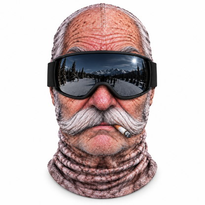 Pasamontañas Don Bigotón del Telesilla: cara de abuelo con gran bigote